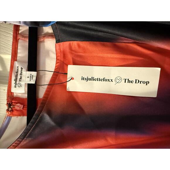 NWT The Drop Womens Multi Asymmetrical Neck Cut-Out Dress Size Small - Picture 4 of 10